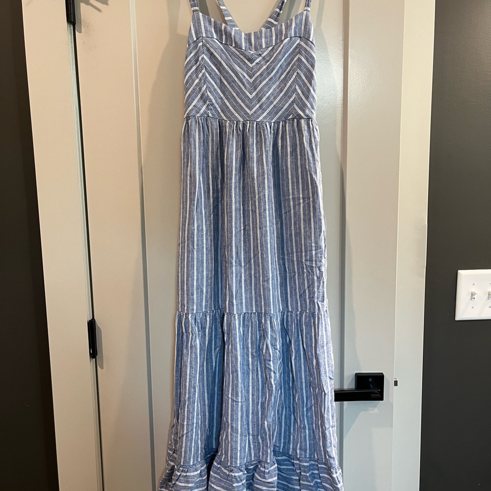 Z Supply Blue and White Striped Maxi Dress